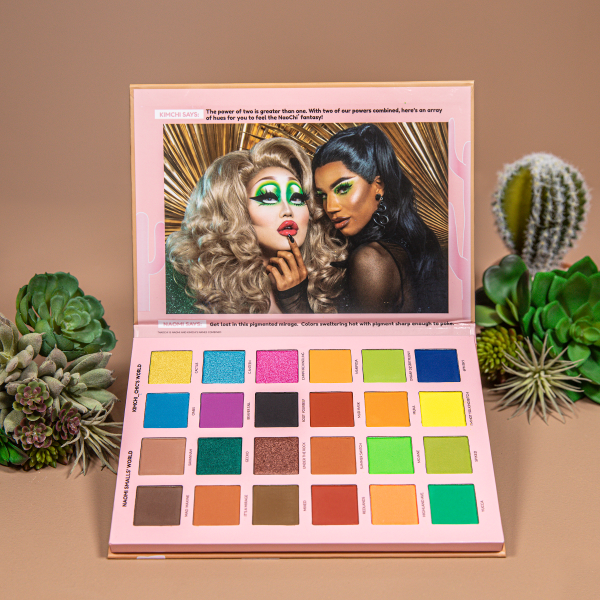 KIMCHI X NAOMI SMALLS: 2 Queens in 1 Desert Mad Maxine, Soot Yourself Palette - Vegan