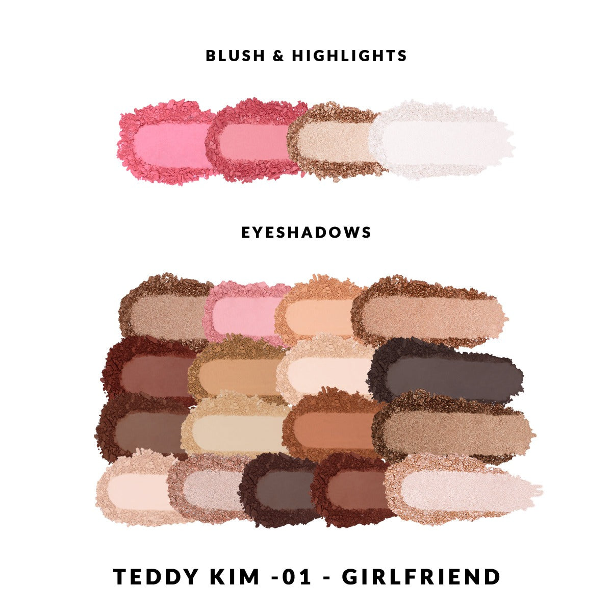 TEDDY KIM PALETTE - 01 Girlfriend (Pink)